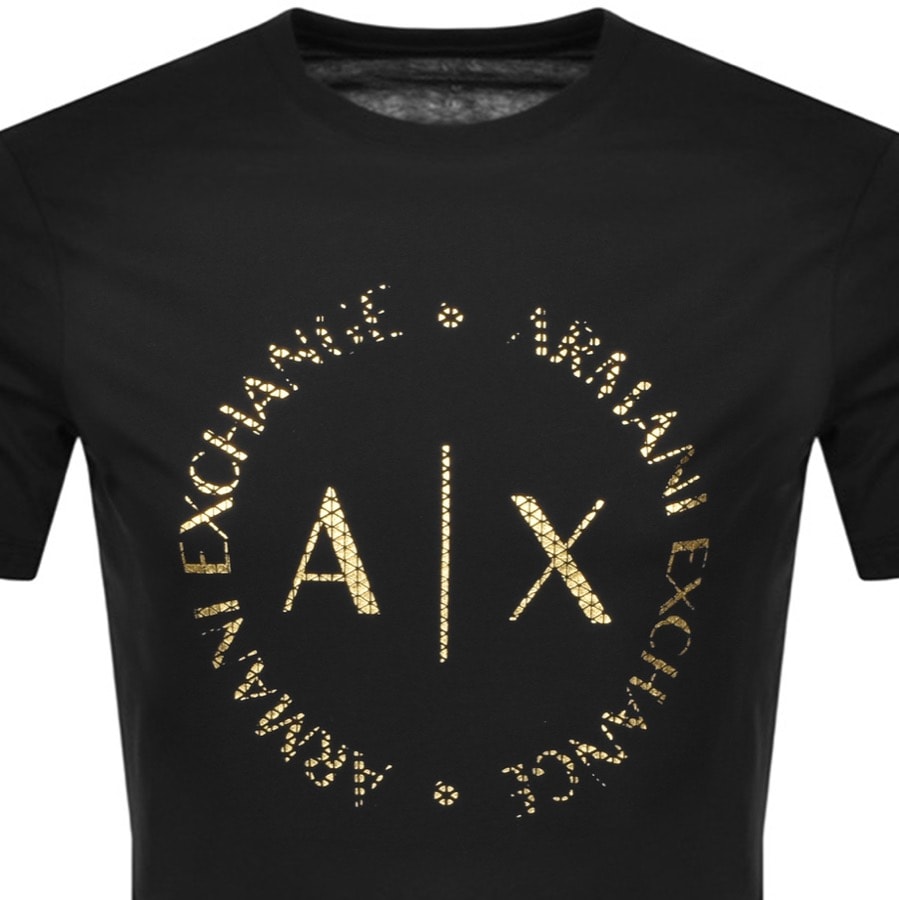 Alternative Image for ProductArmani Exchange Crew Neck Logo T Shirt Black2